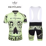 KEYIYUAN Skull pattern quick dry breathable cycling riding shirt summer shirt men's bicycle racing jacket bike riding clothing