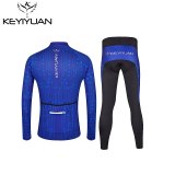 KEYIYUAN Cycling Long Sleeve Clothes Set Summer Sun Protection Men's Mountain Bike Breathable Sweatshirt