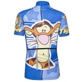 KEYIYUAN Bike Clothing Tigger Summer Children Cycling Jersey Shorts Padded Road Bicycle Sportwear Bike Jersey Blue