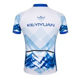 KEYIYUAN Blue and white Cycling Jersey Sets Cycling Clothing Pro Bike Short Sleeve Summer Style Clothing Hot Selling