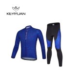 KEYIYUAN Cycling Long Sleeve Clothes Set Summer Sun Protection Men's Mountain Bike Breathable Sweatshirt