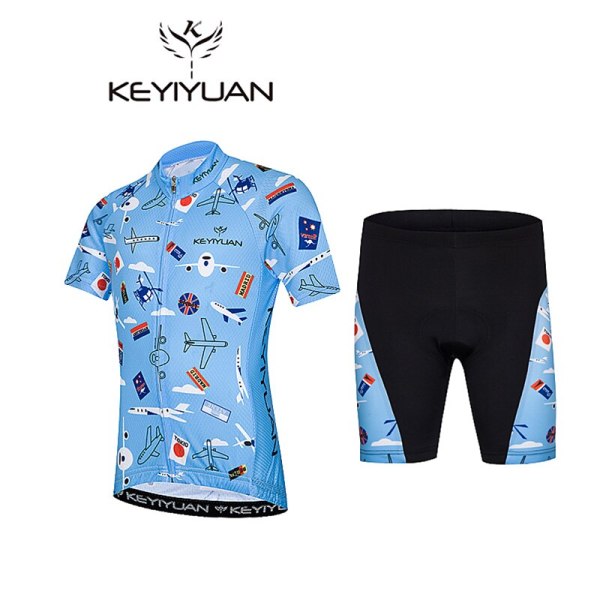 Autumn and winter new bike set Kids short-sleeved children's men and women mountain bike breathable sportswear