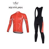 KEYIYUAN Cycling Summer Long Sleeve Clothes Set Men's Bicycle Mountain Bike Sunbank Breathable Outdoor Sweatshirt