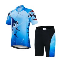 Keyiyuan Spring and Summer New Shark Children's Cycling Jersey Quick-drying Breathable Short Sleeve Set