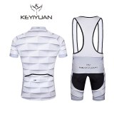 KEYIYUAN autumn and winter new cycling suit suits men's mountain bike clothing warm outdoor sports short-sleeved 3D pants p