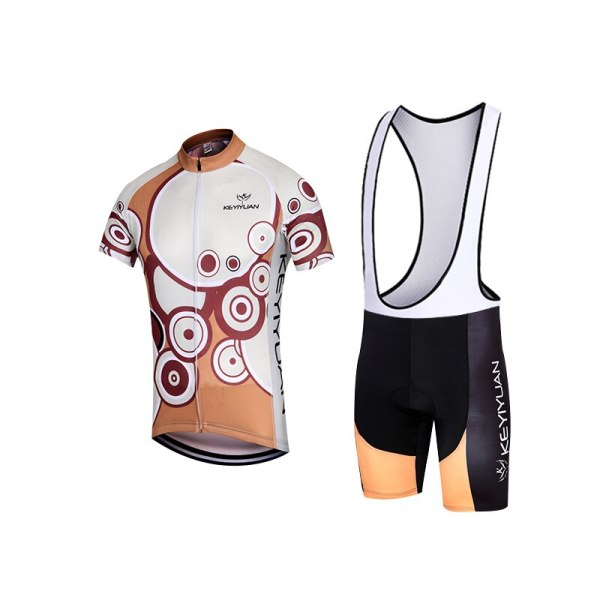 Keyiyuan NEW cycling jersey  yellow Short Sleeve bike bicycle sportswear mtb men's cycling clothing