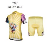 KEYIYUAN Cycling Kids Short Sleeve Set Clothes Summer Kids Men's & Men's Sun Top Breathable Mountain Bike Bicycle Bicycle Outdoo