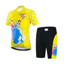 Keyiyuan spring and summer new children's yellow riding suit quick-drying breathable short-sleeved suit