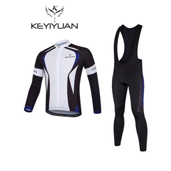KEYIYUAN Cycling Summer Long Sleeve Clothes Set Men's Bicycle Mountain Bike Sunbank Breathable Outdoor Sweatshirt