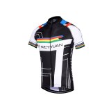 KEYIYUAN  Black and color bar  Man Cycling Jersey Bicycle Bike Short Sleeve Sportswear Cycling Clothing