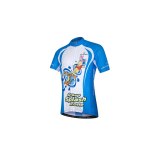 Children riding a bike summer short-sleeved children's clothing bike mountain bike sportswear boy girl sweater riding shirt clot