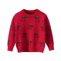 #Wy03 Children's Red Sweater Boys Outerwear