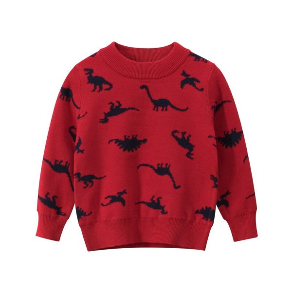 New Kids Red Giraffe Sweaters Soft Cartoon Sweater