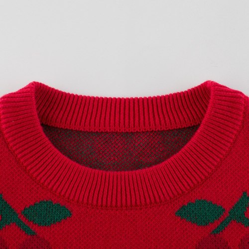 #Wy03 Children's Red Sweater Boys Outerwear