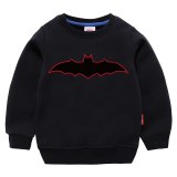 #KT021 Children's Cartoon Black Hoodless sweatshirt