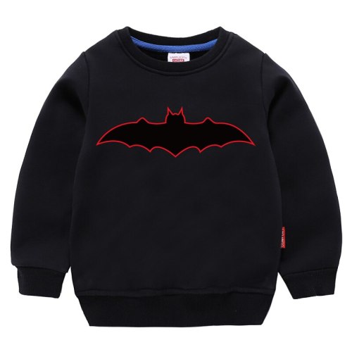 #KT021 Children's Cartoon Black Hoodless sweatshirt