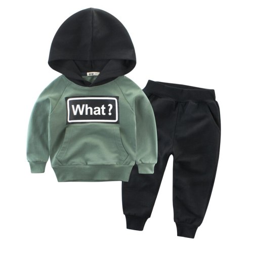 #Km02 Children's Hooded suit Green