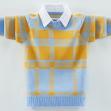 #TCO19 New Kids With Collar Knit Sweaters Soft Sweater #Two colors optional