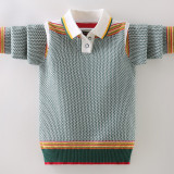 #TCO08 New Kids With Collar Sweaters Soft Sweater #Two colors optional