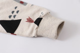 Boy's Autumn Winter Cotton Long Sleeve Sweater Top  khaki Grey #HX001