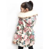 Big children's flower fleece and thick cotton gir #021