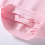 Children's Pure Cotton Sweatshirt And Pants Pink Black #W003