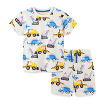 Children's T-shirt shorts set White #025