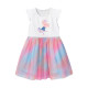 Girl Dress Short Sleeve White Pink #G010
