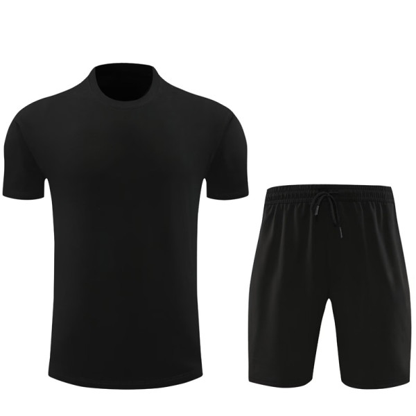 #AKH01 Black Children's Short Suit (High Quality) (pure cotton yarn)