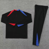#AHP01 Black Children's Half Pull Tracksuit Long Suit (High Quality)