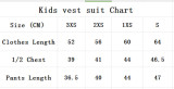 #AK8389 Red Children's Vest suit (Customizable)