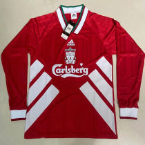 1993/95 LFC Home Red Long Sleeve Retro Soccer Jersey