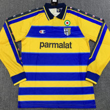 1999/00 Parma Home Yellow Long Sleeve Retro Soccer Jersey