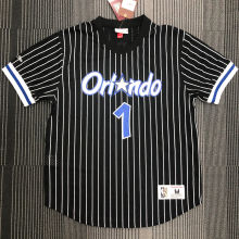 McGRADY # 1 MAGIC Black Mitchell Ness Retro Jerseys