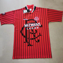 1995/96 Rangers Away Red Retro Soccer Jersey