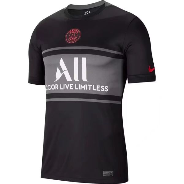 2021/22 PSG 1:1 Quality Third Black Fans Soccer Jersey