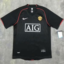 2007/08 M Utd Away Black Retro Soccer Jersey