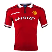 1998/99 M Utd Home Retro Soccer Jersey Shirt