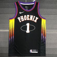 2022 Suns BOOKER #1 City Edition Black NBA Jerseys Hot Pressed