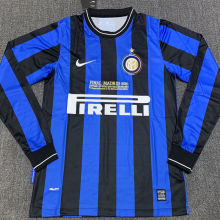 2009/10 In Milan Home Long Sleeve Retro Soccer Jersey