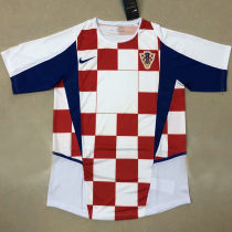 2002 Croatia Home Red And White Retro Soccer Jersey