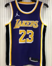 2021 LA Lakers Jordan James #23 Purple NBA Jerseys Hot Pressed