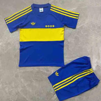 1981 Boca Home Retro Kids Soccer Jersey