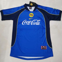 2001/02 Club America Away Blue Retro Soccer Jersey