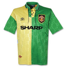 1992/94 M Utd Yellow And Green Retro Soccer Jersey