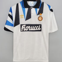 1992/93 In Milan Away White Retro Soccer Jersey