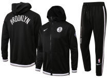 2022 Nets Black Hoody Zipper Jacket Tracksuit（蓝网）