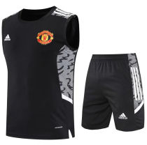 2022 M Utd Black Vest Training Jersey(A Set)