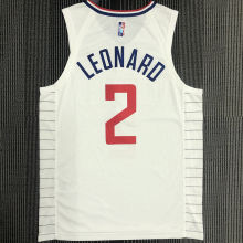 2022 Clippers LEONARD #2 AU Player Version White NBA Jerseys 密绣