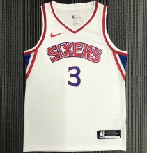 76ers IVERSON #3 Retro White NBA Jerseys